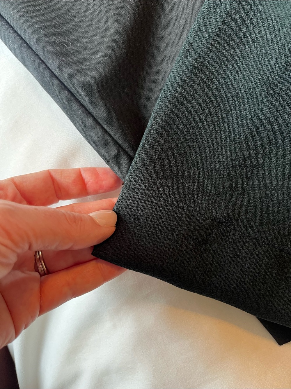American Tall Pleated Wide Leg Trousers Midnight Green Tall 34.5” Inseam 12T - Picture 11 of 13